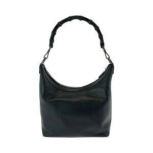 Gucci Hobo Leather Black Bag Bamboo